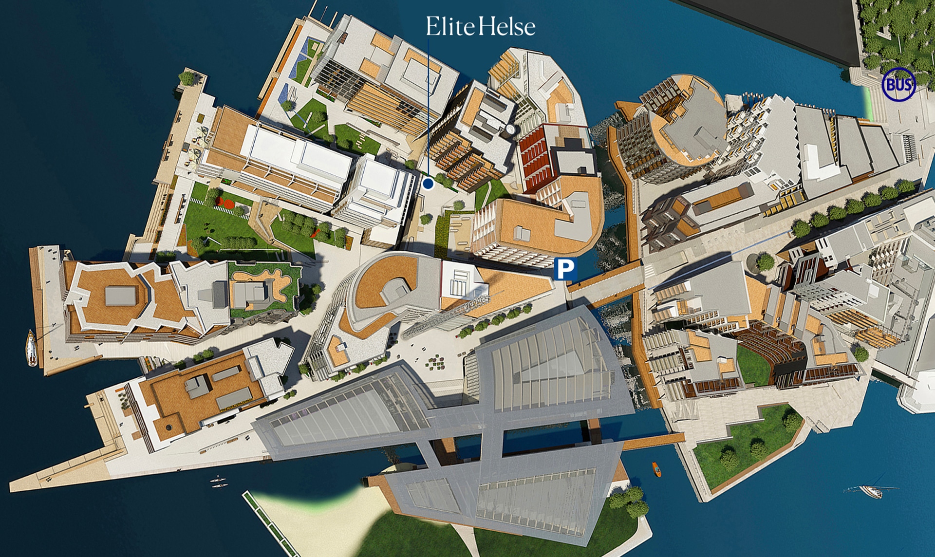 Elite Helse - Tjuvholmen Map